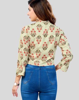  Poly Crepe printed short top 2