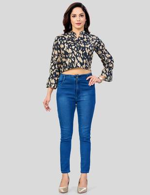  Poly Crepe printed short top 5