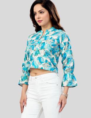  cotton blend printed short top 3