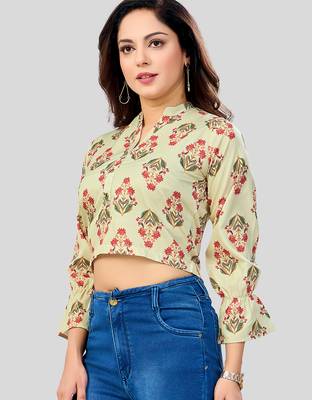  Poly Crepe printed short top 3