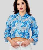  cotton blend printed short top