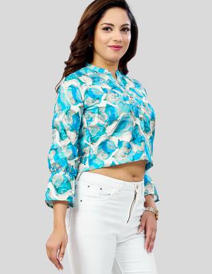  cotton blend printed short top 4