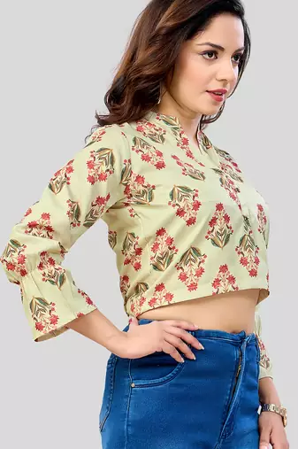  Poly Crepe printed short top