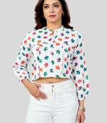  cotton blend printed short top