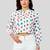  cotton blend printed short top