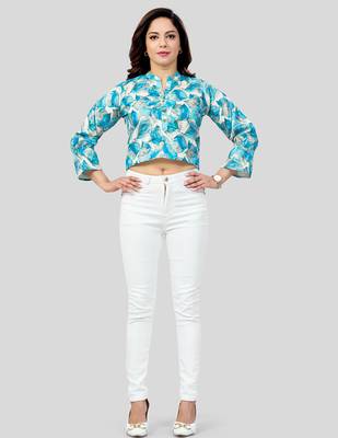  cotton blend printed short top 5