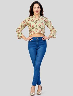 Poly Crepe printed short top 5