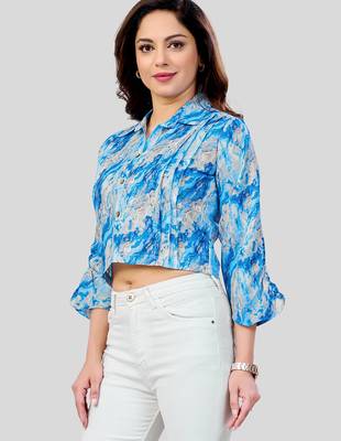  cotton blend printed short top 3
