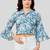  cotton blend printed short top