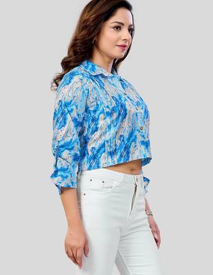  cotton blend printed short top 4