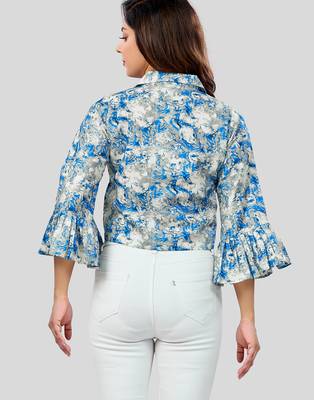  cotton blend printed short top 2