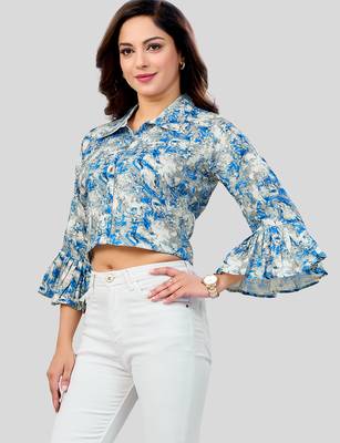  cotton blend printed short top 3