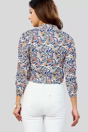  cotton blend printed short top