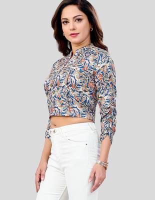  cotton blend printed short top 3