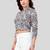  cotton blend printed short top