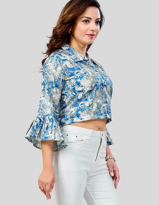  cotton blend printed short top 4