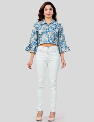  cotton blend printed short top 5