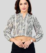  cotton blend printed short top
