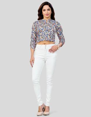  cotton blend printed short top 5