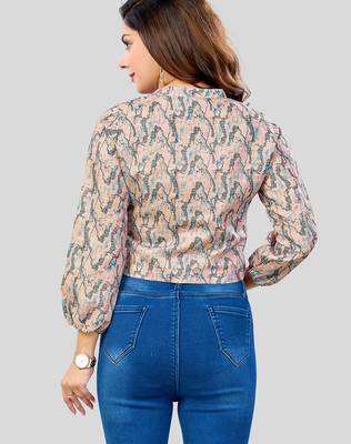  cotton blend printed short top 2