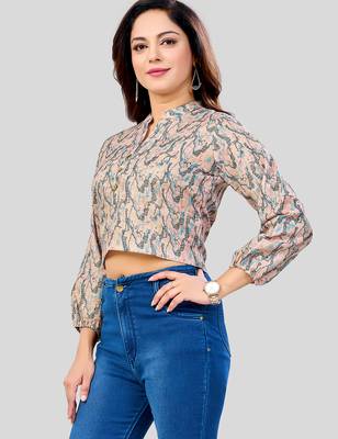  cotton blend printed short top 3