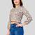  cotton blend printed short top
