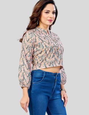  cotton blend printed short top 4