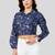  cotton blend printed short top
