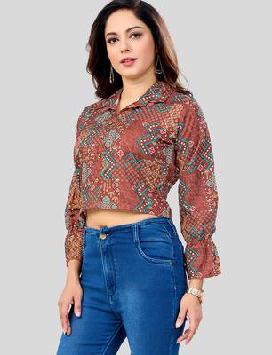  cotton blend printed short top 3