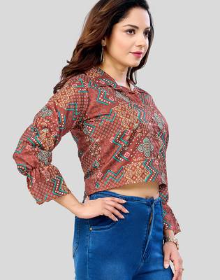  cotton blend printed short top 4