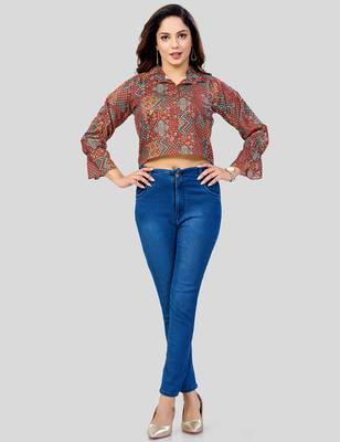  cotton blend printed short top 5