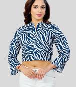  cotton blend printed short top