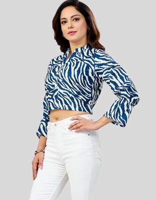  cotton blend printed short top 3