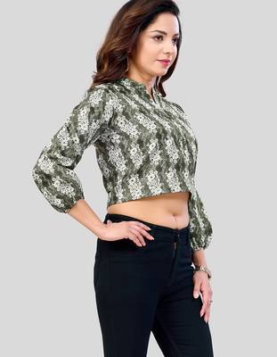  cotton blend printed short top 4