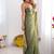 Olive Color zarkhan work  chiffon Saree