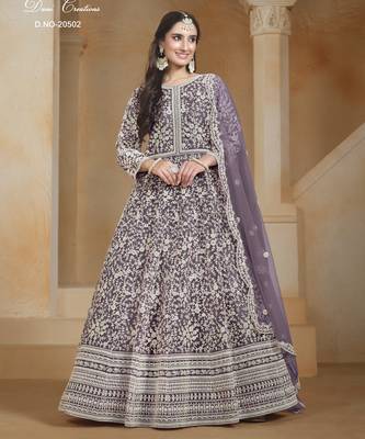 LAVENDER HEAVY NET GOWN  1