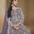 LAVENDER COLOR CORDING WORK HEAVY NET SEMI STICHED DESIGNER GOWN 