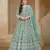 TEAL HEAVY NET GOWN 