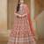 ORANGE COLOR CORDING WORK HEAVY NET SEMI STICHED DESIGNER GOWN 