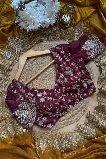 Mustrad Color  embroidery sequence work chiffon Saree