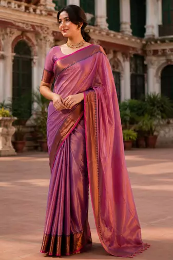  onion pink handloom cotton tissue saree