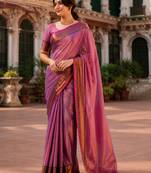  onion pink handloom cotton tissue saree