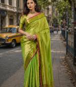  parrot handloom cotton tissue saree