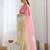 Light Pink Color embroidery sequence work chiffon Saree