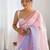 Lavender Color embroidery sequence work chiffon Saree