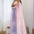 Lavender Color embroidery sequence work chiffon Saree