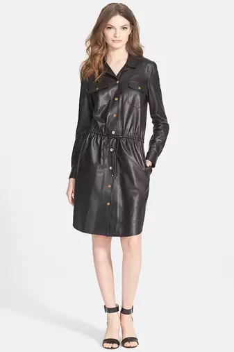 women's genuine lambskin mini leather dress form fitting bodycon style exclusive