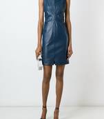women's genuine lambskin mini leather dress form fitting bodycon style modern