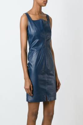 women's genuine lambskin mini leather dress form fitting bodycon style modern 2