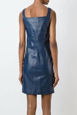 women's genuine lambskin mini leather dress form fitting bodycon style modern 3